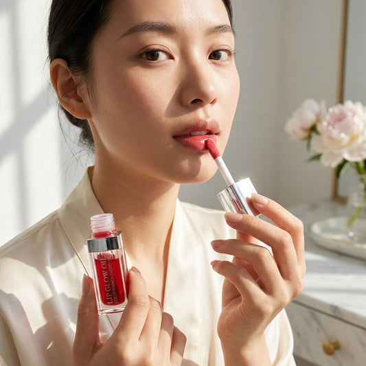 Moisturizing Lip Oil – Plumping & Exfoliating Pink Lip Gloss Balm