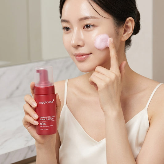 Medicube PDRN Pink Collagen Bubble Serum | Bubble-to-Glow Firming Serum with PDRN & Collagen | Korean Skincare | 95ml (3.21 fl oz)