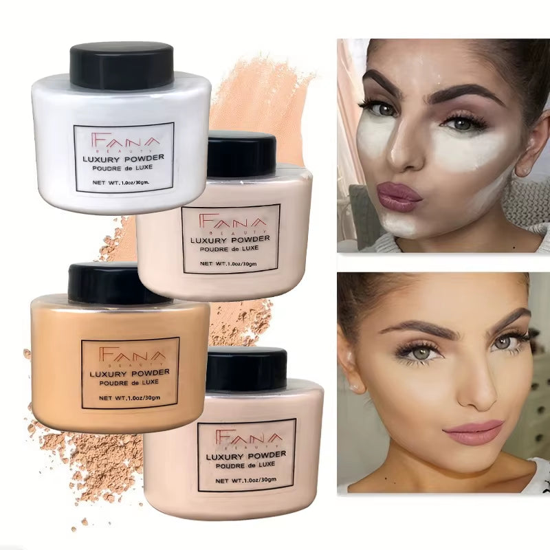 4 Colors Luxury Banana Powder Long-Lasting Waterproof Light and Breathable Oil-Controlling Setting Powder