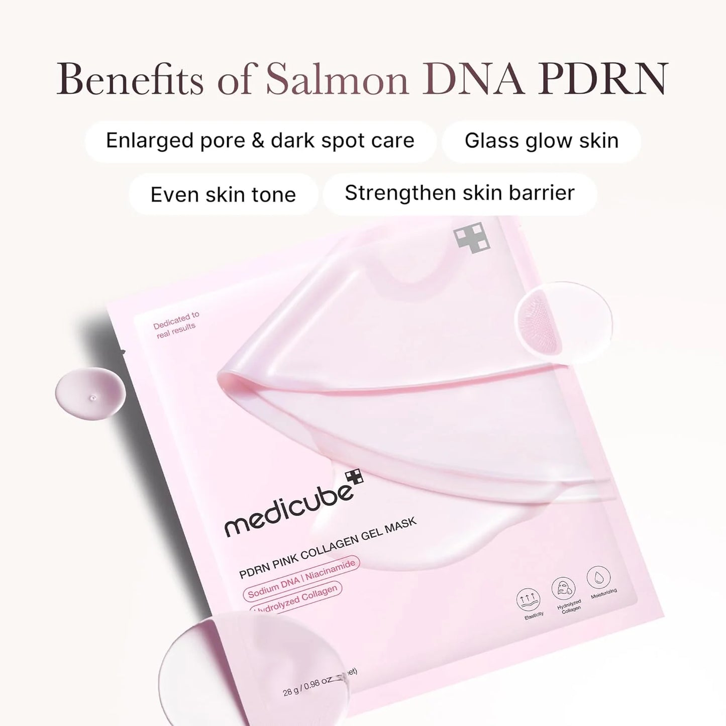 Medicube Salmon DNA PDRN Pink Collagen Gel Mask (4 Pack)