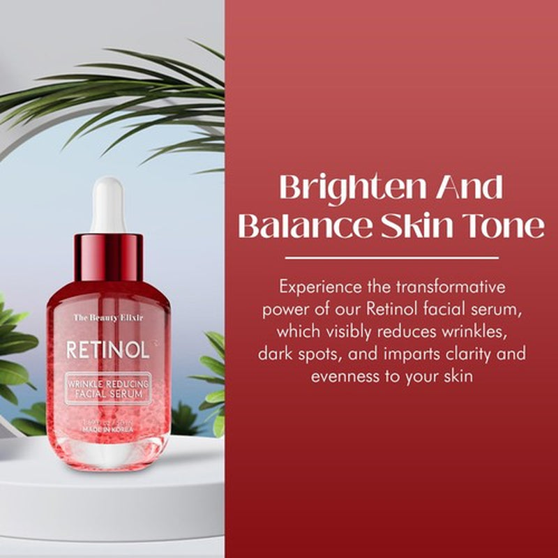 Korean Retinol Serum anti Aging Skin Care 1.69 Fl Oz Clean Beauty Elixir