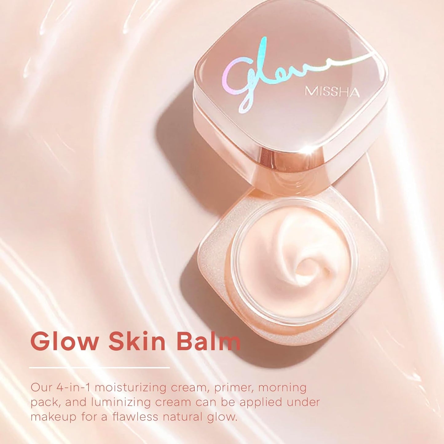Glow Skin Balm 1.69 Fl Oz/ 50Ml 4-In-1 Primer, Moisturizing Cream, Morning Pack, Luminizing Cream for a Flawless Natural Glow, Glass Skin