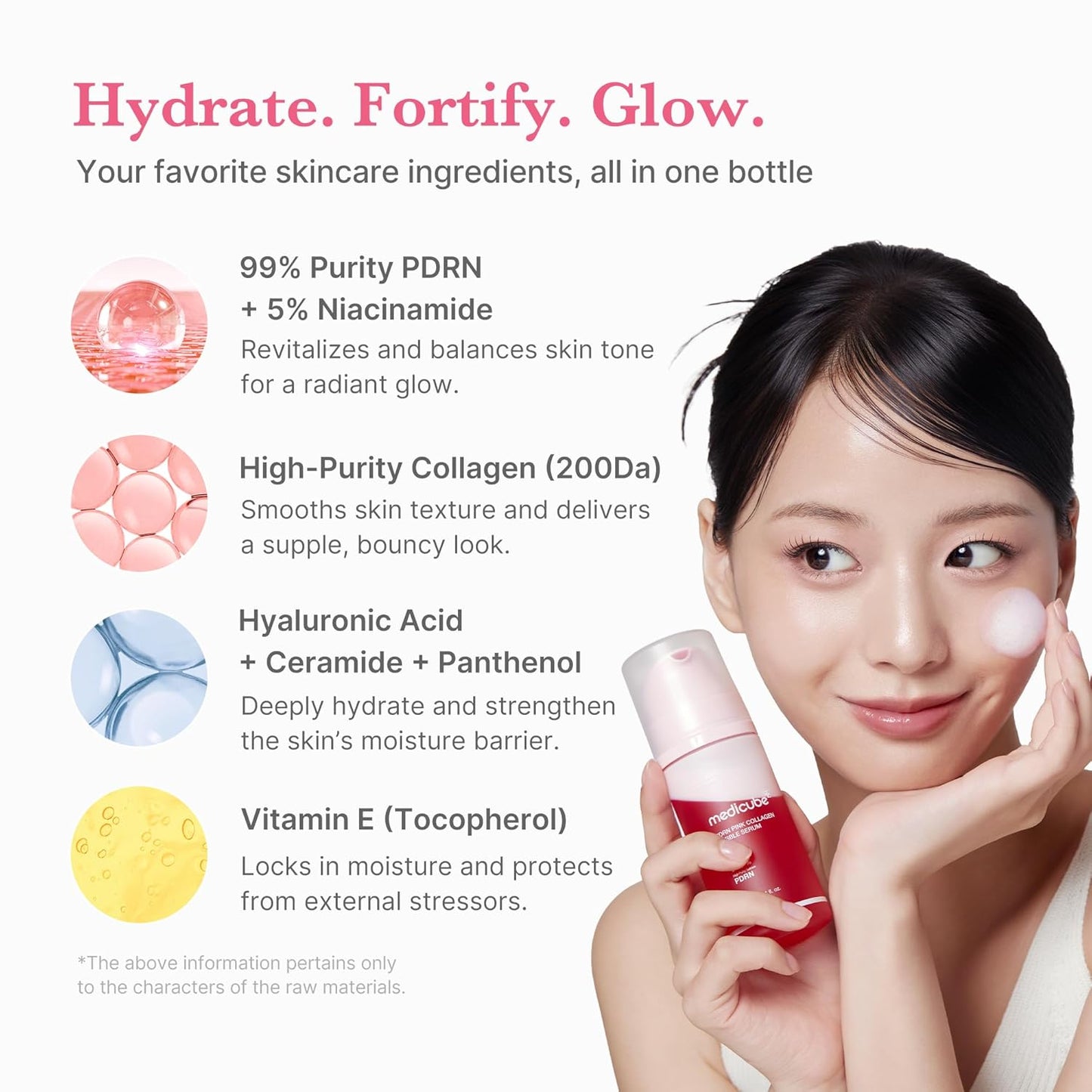 PDRN Pink Collagen Bubble Serum | Bubble-To-Glow Firming Serum with 99% Purity PDRN & Low-Molecular Collagen | Lightweight, Fast-Absorbing Bubble Texture for Radiant, Plump Skin | 3.21 Fl.Oz