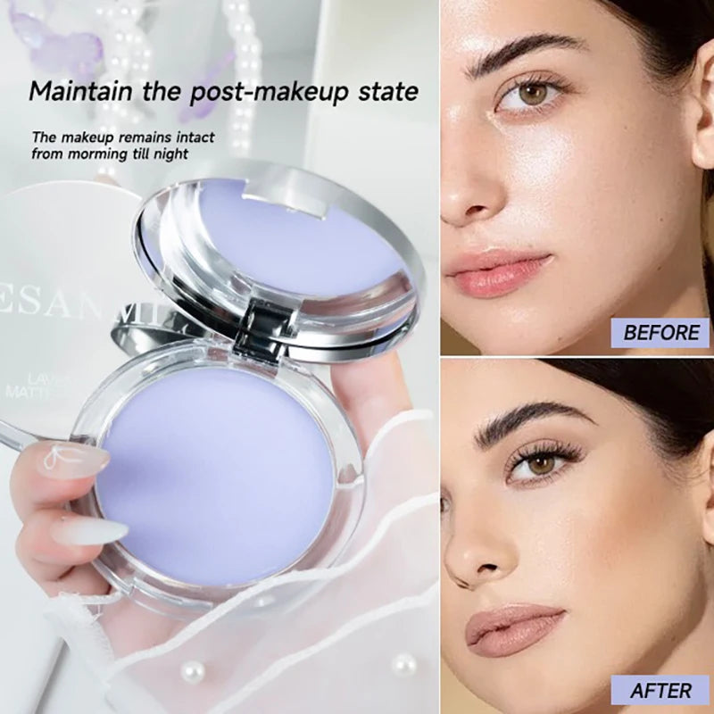 1PC Violet Cream to Powder Skin-Friendly Skin Natural Face Long Lasting Oil-Controlling Contouring Powder Cosmetics