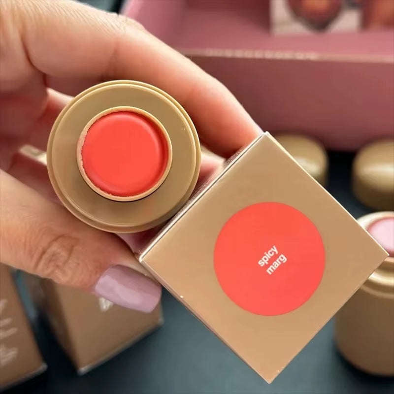 Rhod Pocket Blush LIP Stick Lip and Cheek Hydrating Stick Natural Rouge Powder Blush Cream Lipstick Cheek Easy to Apply Color