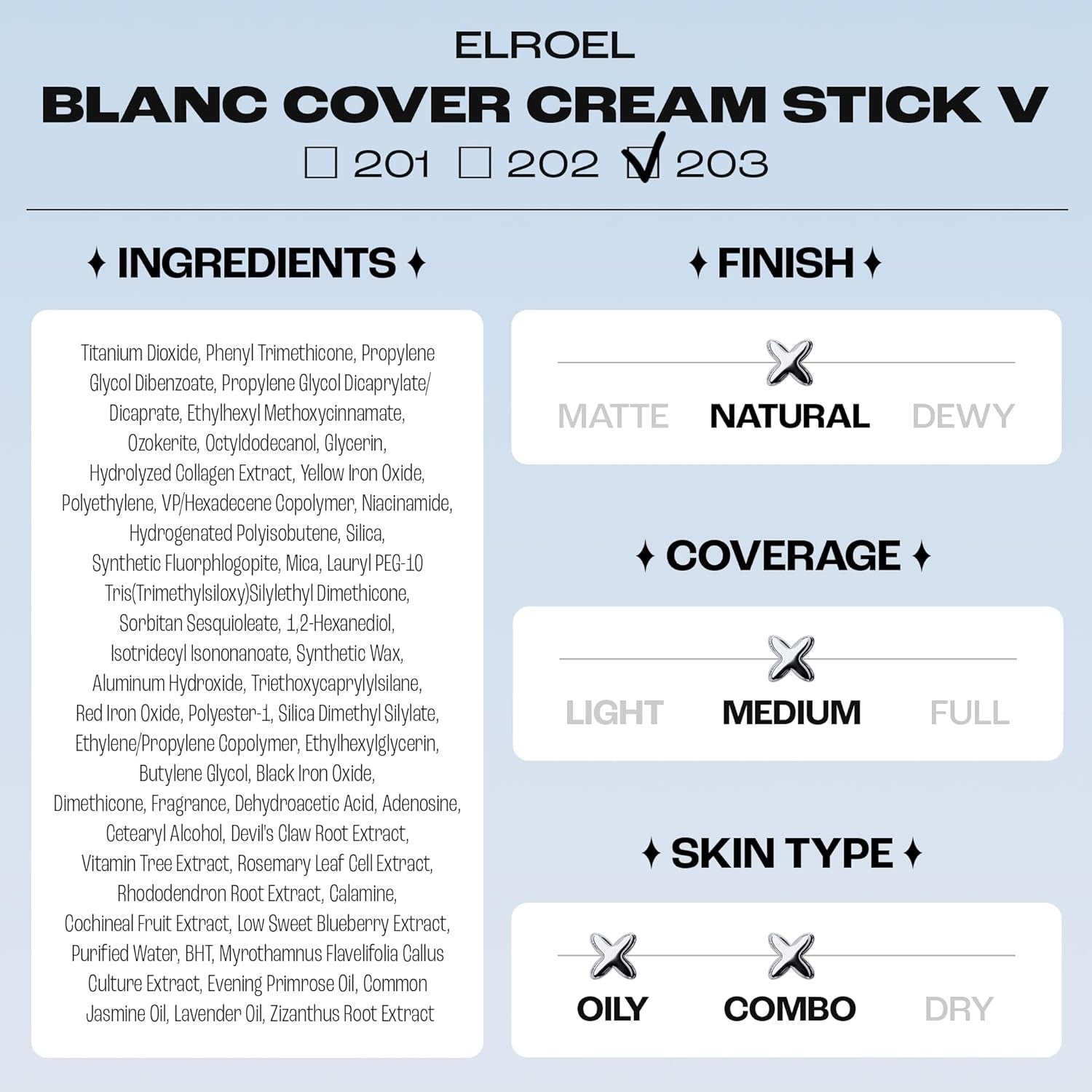 BLANC Cover Cream Stick V W/Detachable Brush - Korean Skin Care Concealer Stick