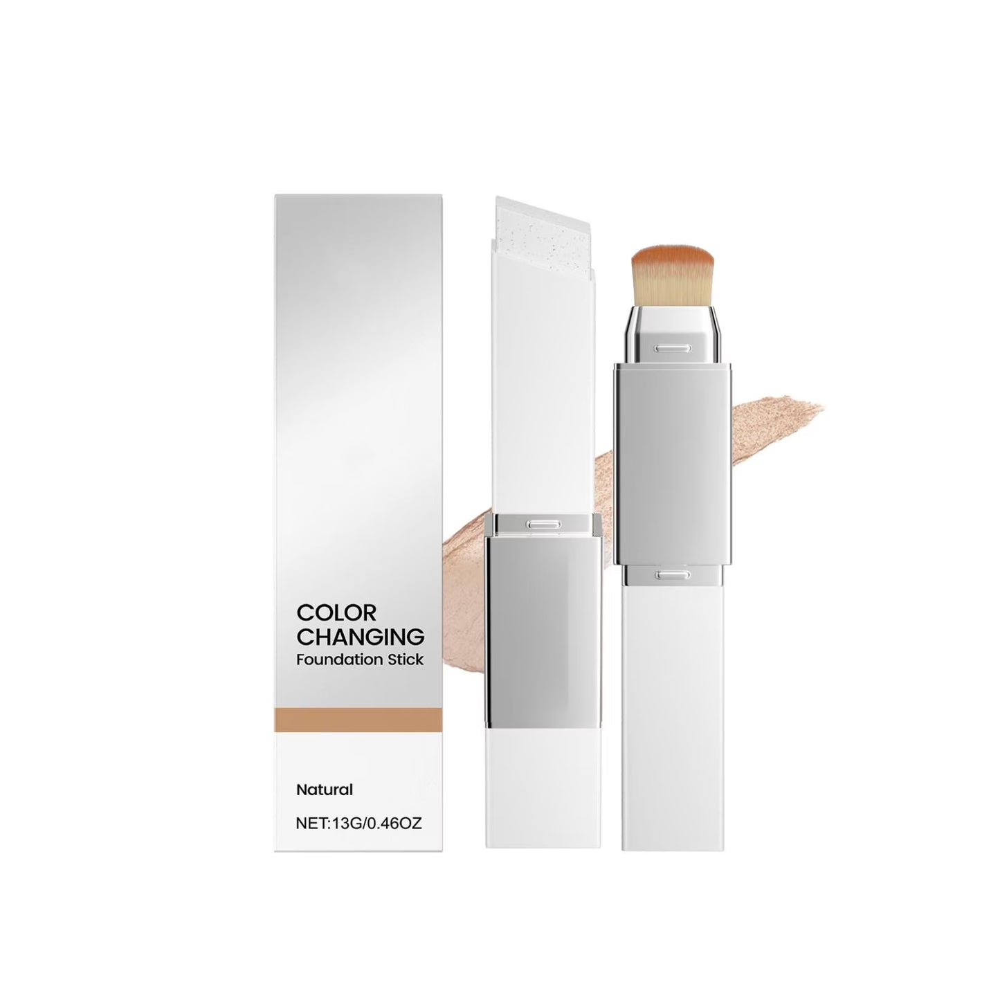 Color Changing Foundation Stick – Korean Tone-Adapting Makeup | Flawless Skin, Full Coverage, Hydrating Concealer Balm