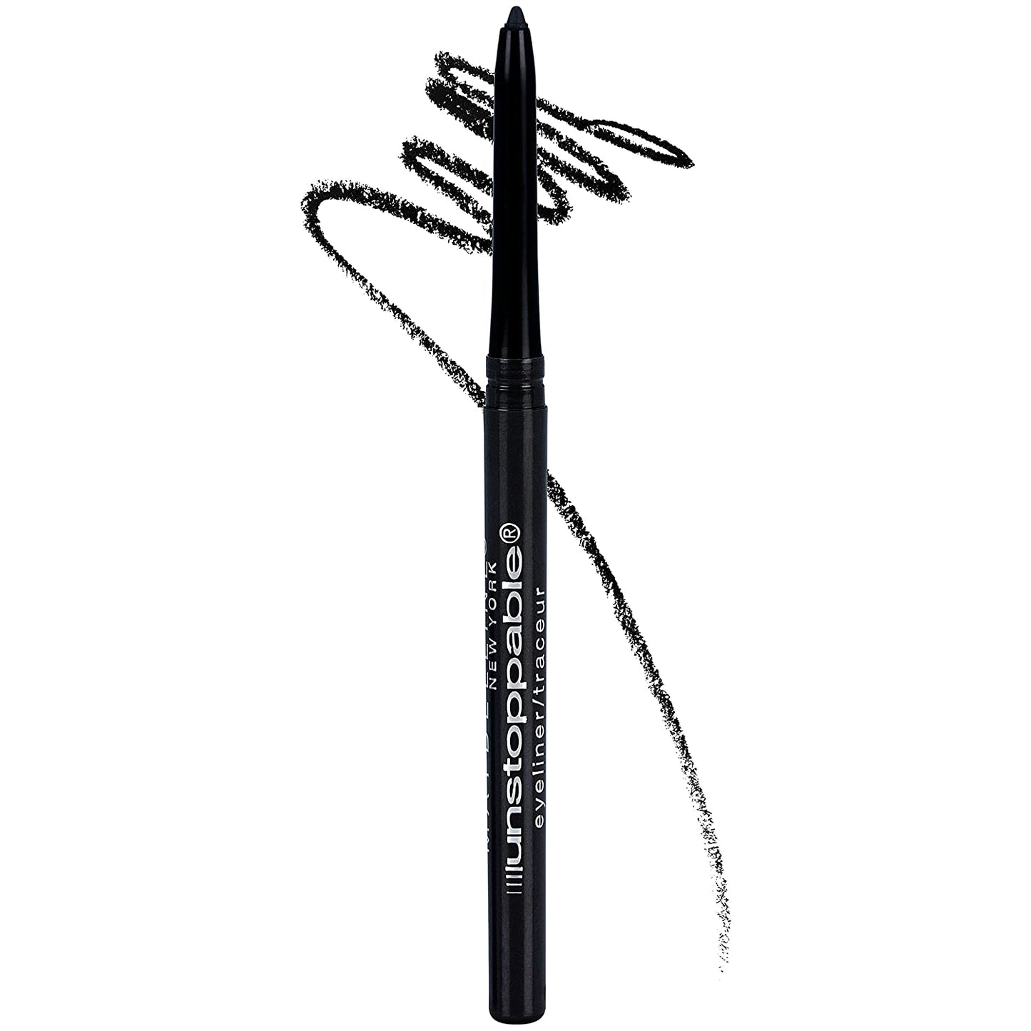Maybelline Unstoppable Waterproof Mechanical Black Eyeliner Pencil, Easy to Apply, Smooth Glide, up to 24 Hour Wear, Onyx