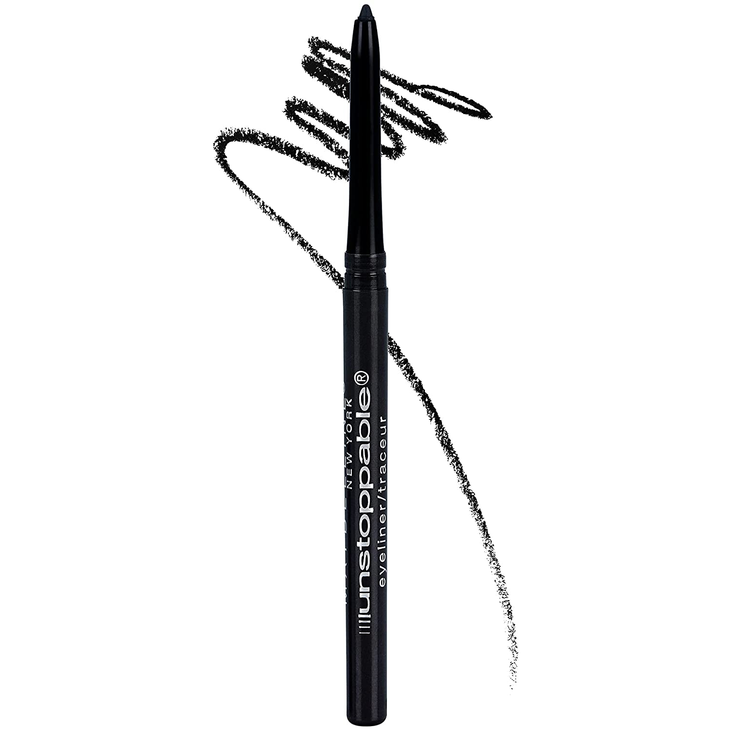 Maybelline Unstoppable Waterproof Mechanical Black Eyeliner Pencil, Easy to Apply, Smooth Glide, up to 24 Hour Wear, Onyx