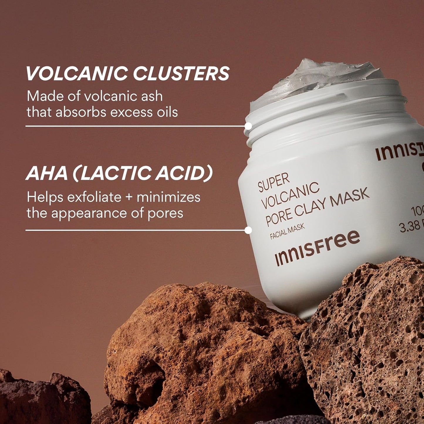 Super Volcanic Clay Masks - Pore & Sebum Clay Mask for Oily Skin, Dual Mask for Normal to Dry Skin, Available in Limited Edition & Gift Sets