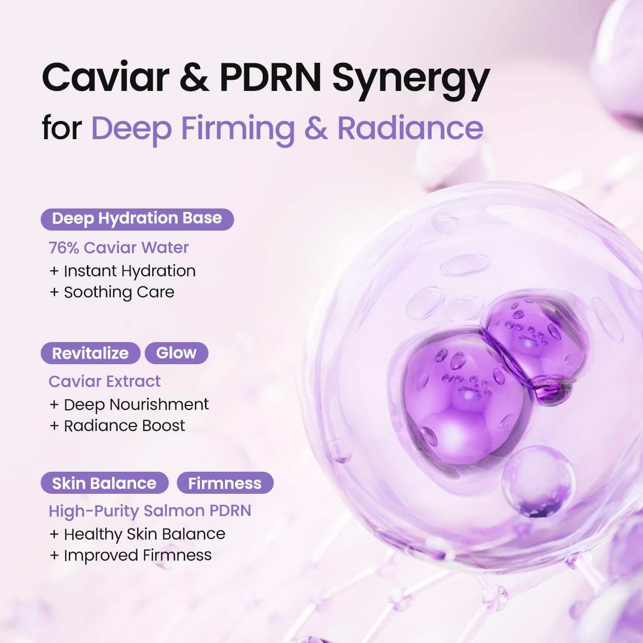 Caviar PDRN Jelly Serum Mist, Hydrating Face Mist, Revitalizing & Radiance Face Spray, Sprayable Hydrogel, Travel Essentials & Self Care Gifts for Women, Korean Skin Care | 1.69 Fl.Oz