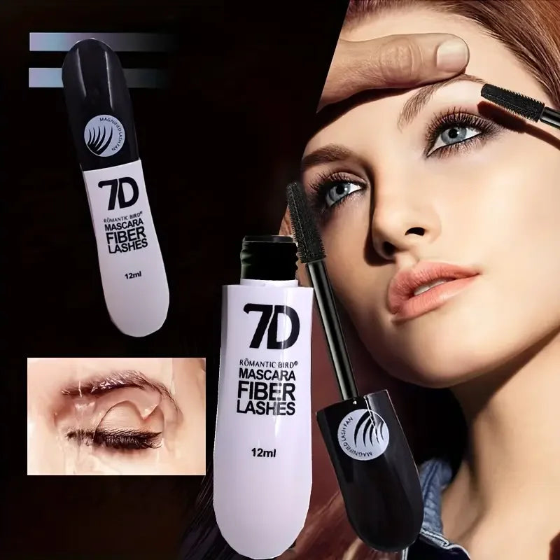 1/2/3PCS 7D Fiber Mascara Set Waterproof Durable Curling Mascara Sweatproof Anti-Smudge Slimming Base Mascara for All Skin Types