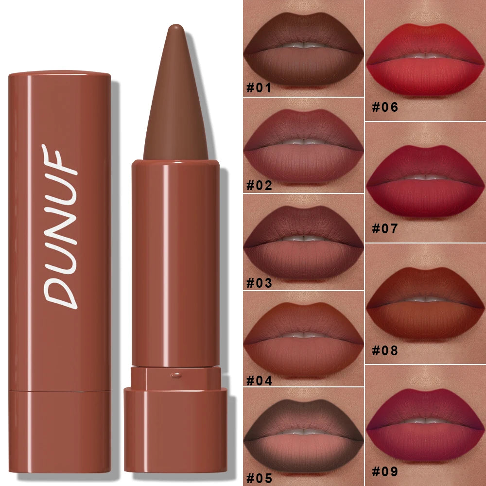 Gradient Lip Liner Pen with Matte Velvet Finish Smooth Application Lipstick for Defined and Elegant Lips