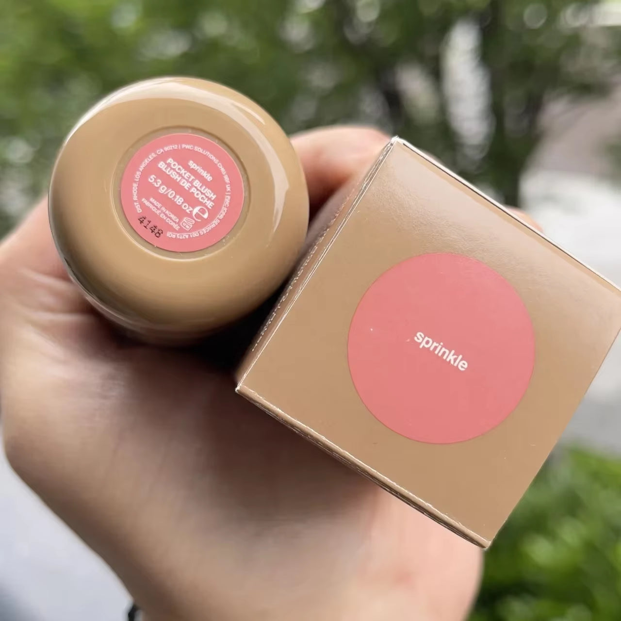 Rhod Pocket Blush LIP Stick Lip and Cheek Hydrating Stick Natural Rouge Powder Blush Cream Lipstick Cheek Easy to Apply Color