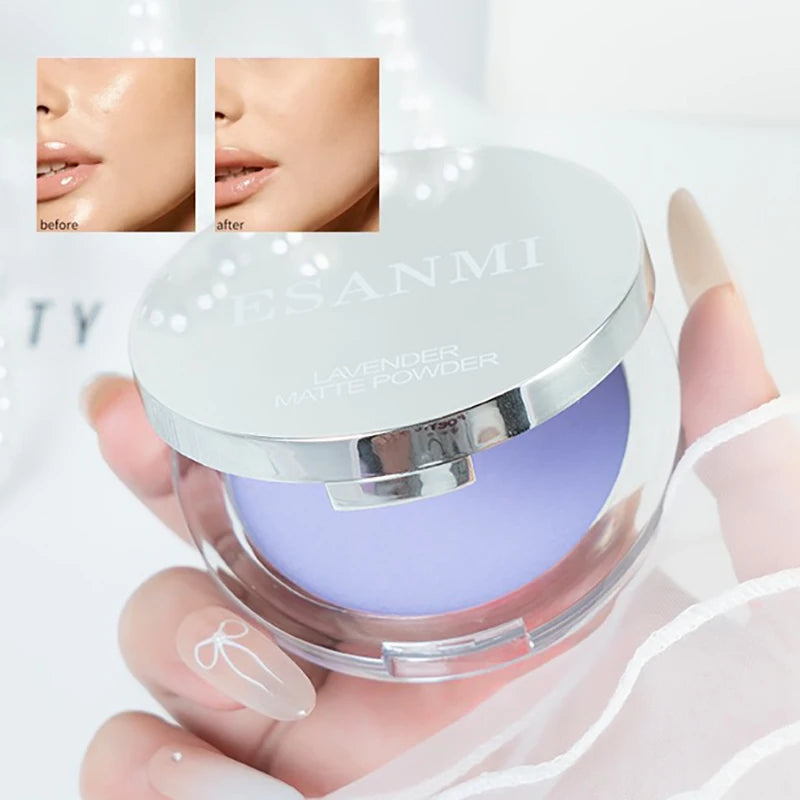 1PC Violet Cream to Powder Skin-Friendly Skin Natural Face Long Lasting Oil-Controlling Contouring Powder Cosmetics