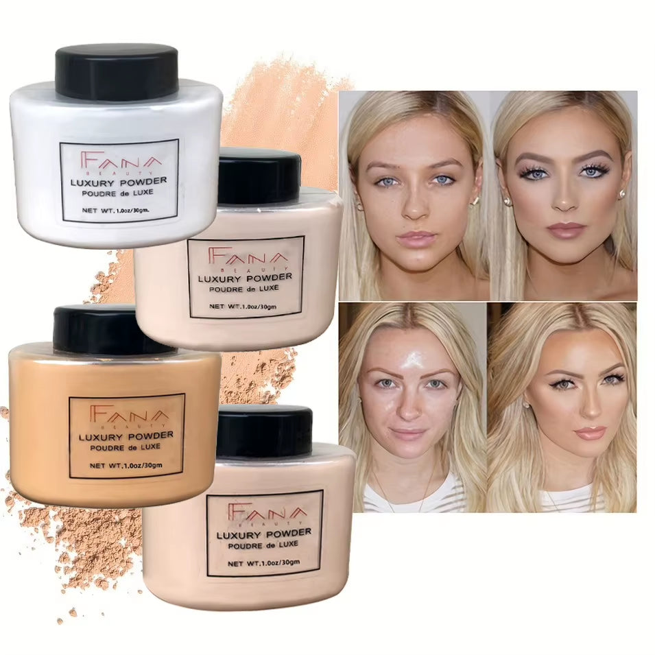 4 Colors Luxury Banana Powder Long-Lasting Waterproof Light and Breathable Oil-Controlling Setting Powder