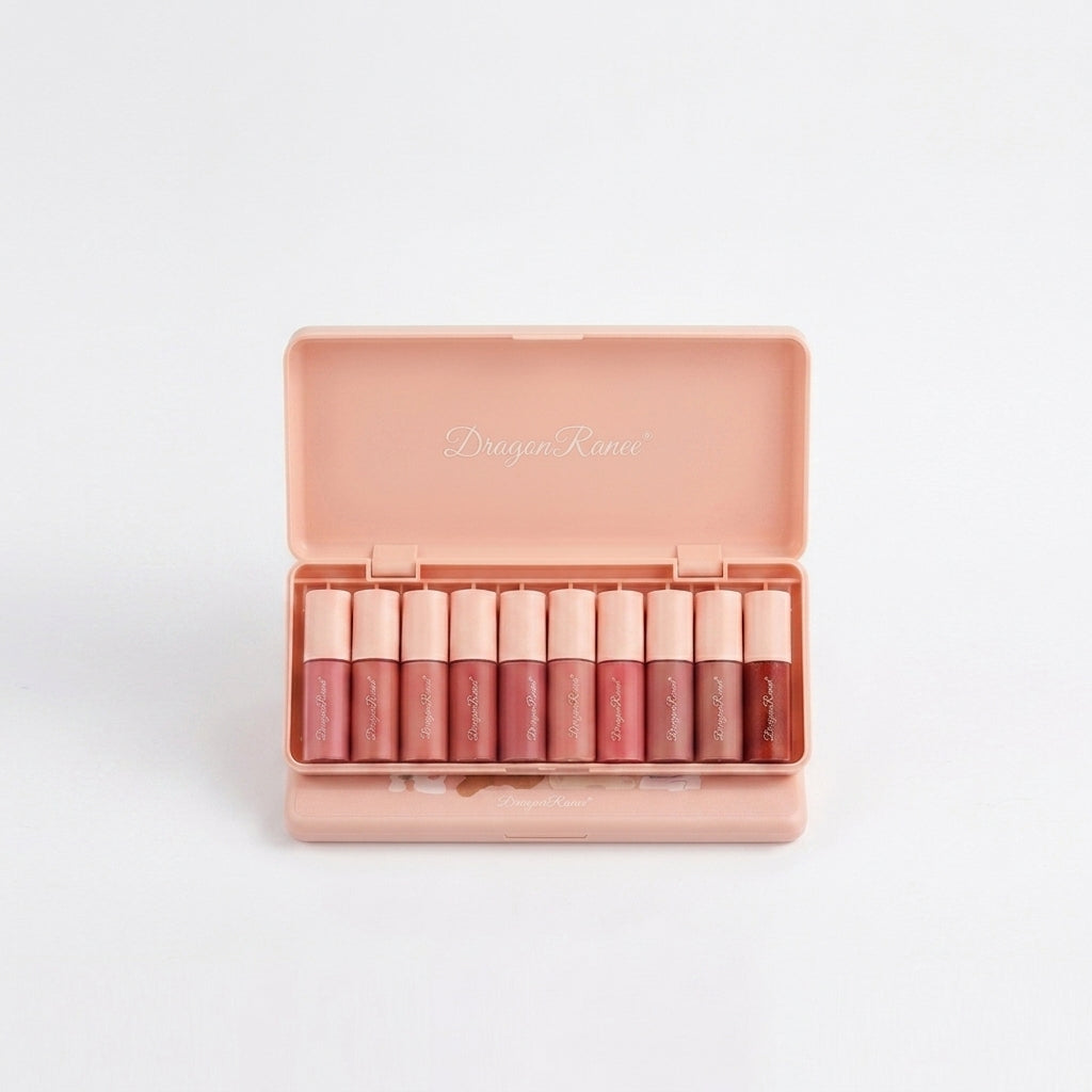 Shimmer Lip Gloss Set of 10 – Glossy Pearlescent Lip Glaze