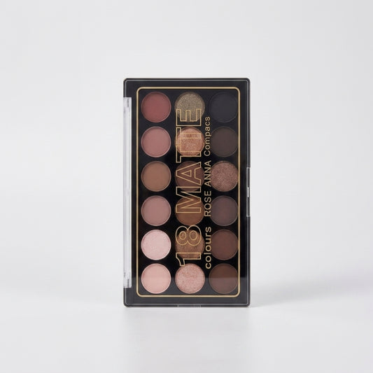 ANNA ROSE 18-Color Eyeshadow Palette – Matte & Shimmer