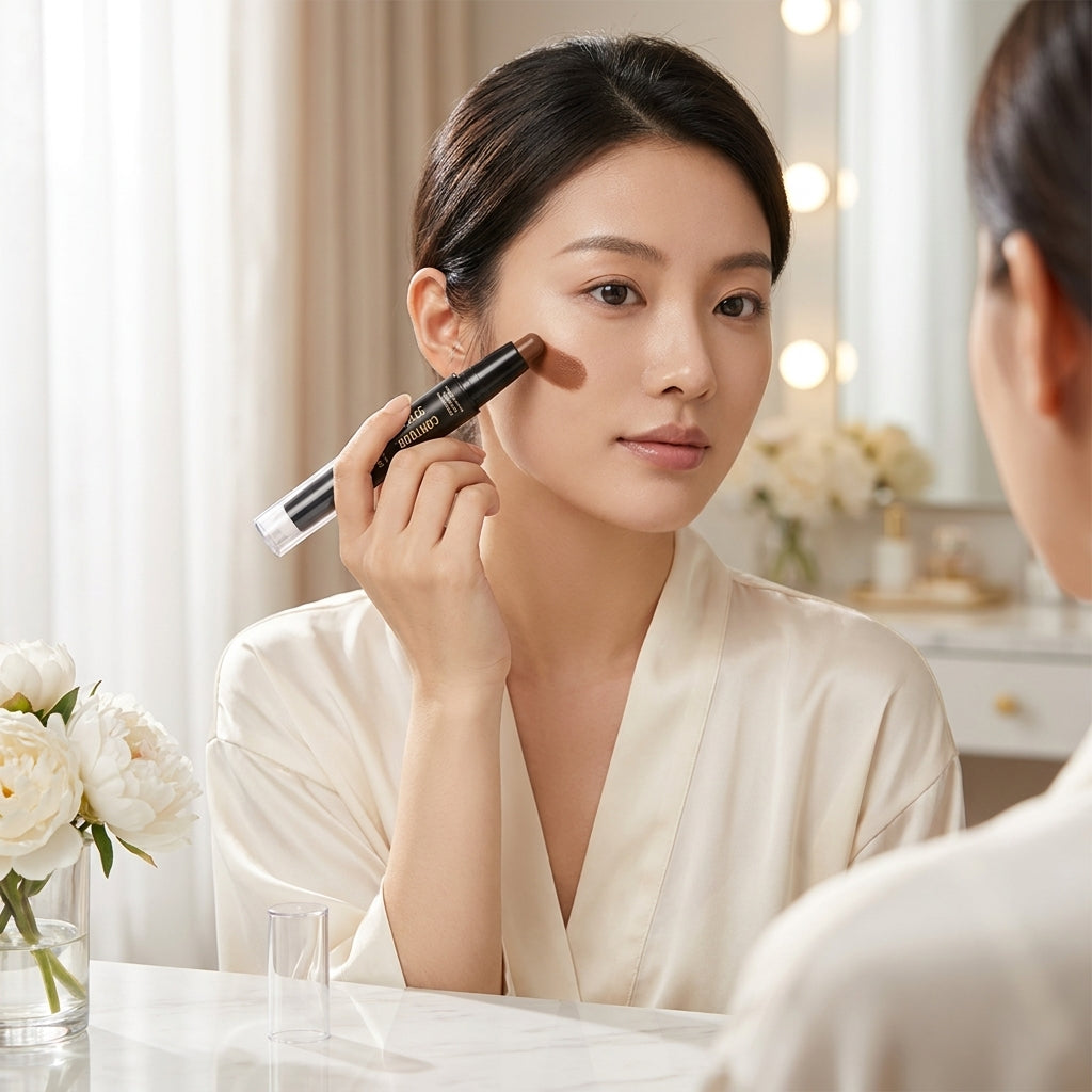 Dual-Ended Contour & Concealer Stick — Long-Lasting Coverage