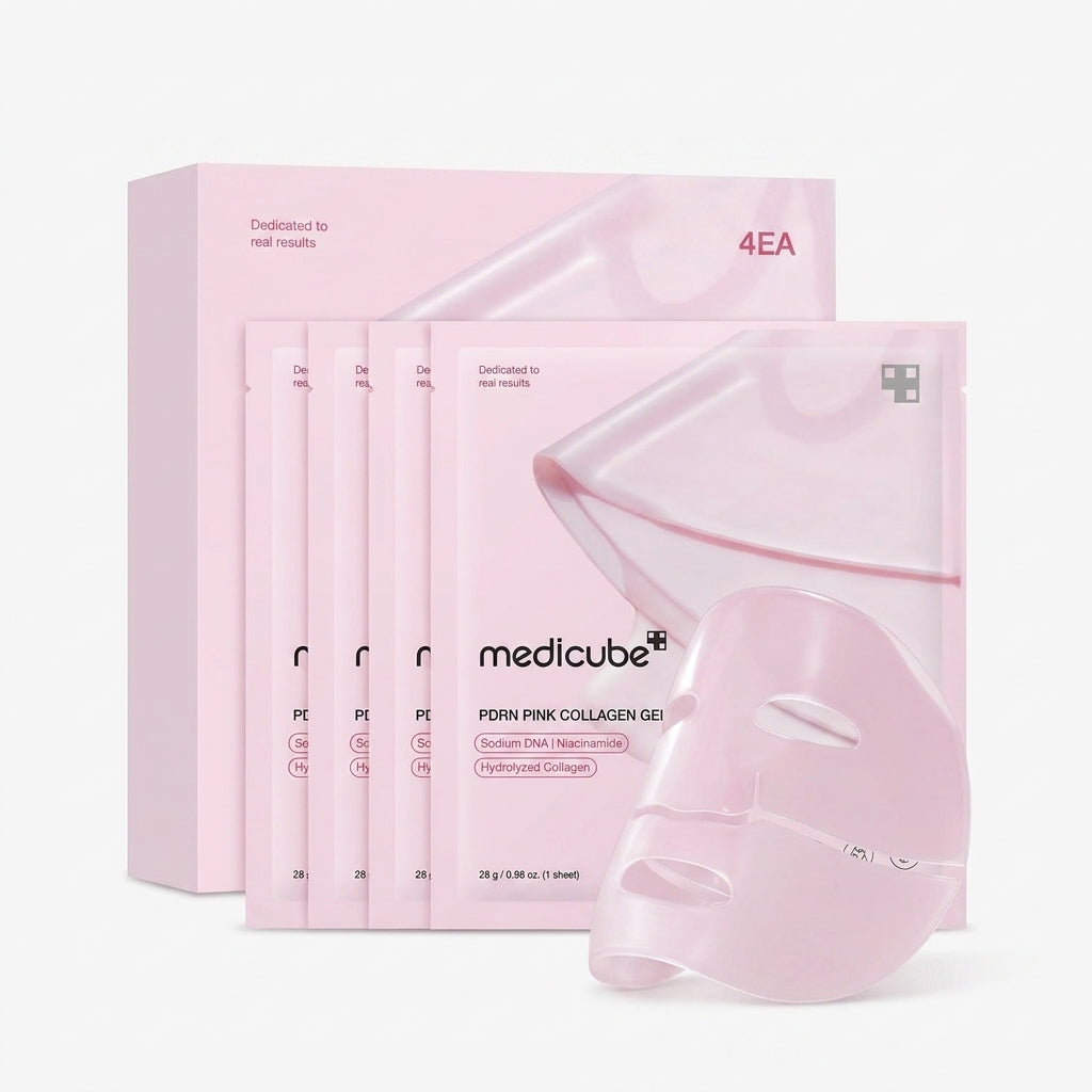 Medicube PDRN Pink Collagen Gel Mask 4 Pack | Viral Korean Skincare for Glass Skin