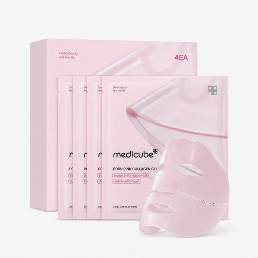 Medicube PDRN Pink Collagen Gel Mask 4 Pack | Viral Korean Skincare for Glass Skin