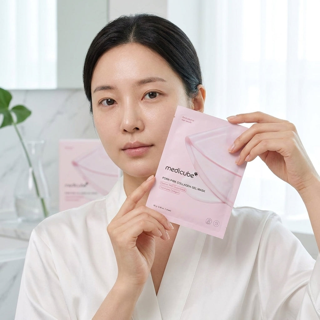 Medicube PDRN Pink Collagen Gel Mask 4 Pack | Viral Korean Skincare for Glass Skin