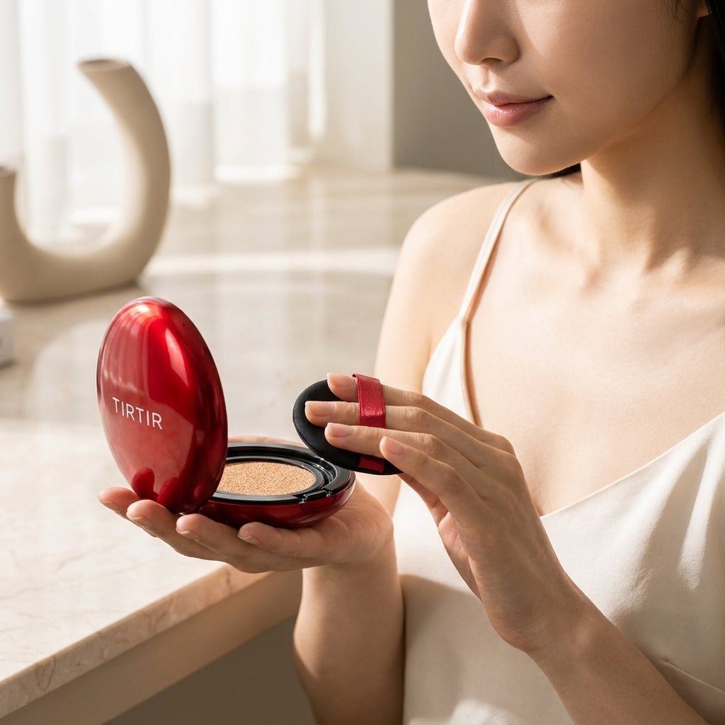 TIRTIR Mask Fit Red Cushion Foundation #21W Natural Ivory – Korean 72-Hour Full Coverage | SPF 40 PA++, Transfer & Mask-Proof | Red Propolis & Hyaluronic Acid | Satin Glow – 0.63 Fl Oz