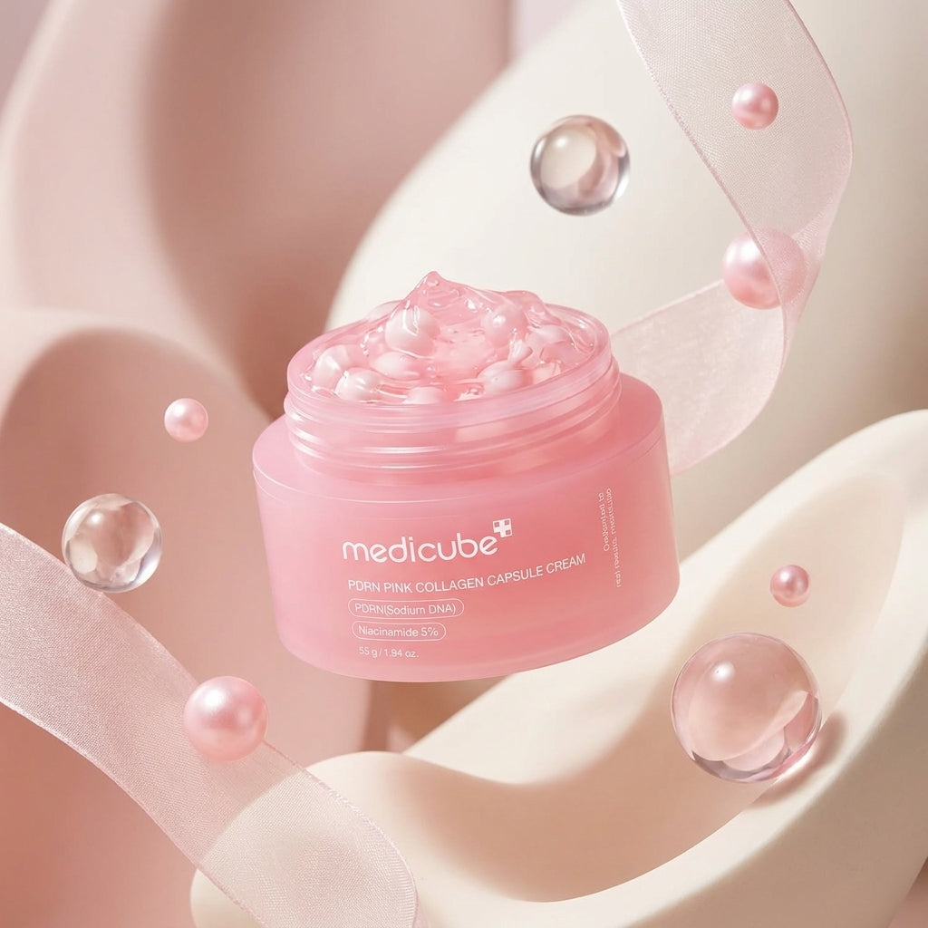 Korean PDRN Pink Collagen Cream with Salmon DNA – Niacinamide Glow Moisturizer for Uneven Skin Tone & Glass Skin | Lightweight Anti-Aging Korean Skincare