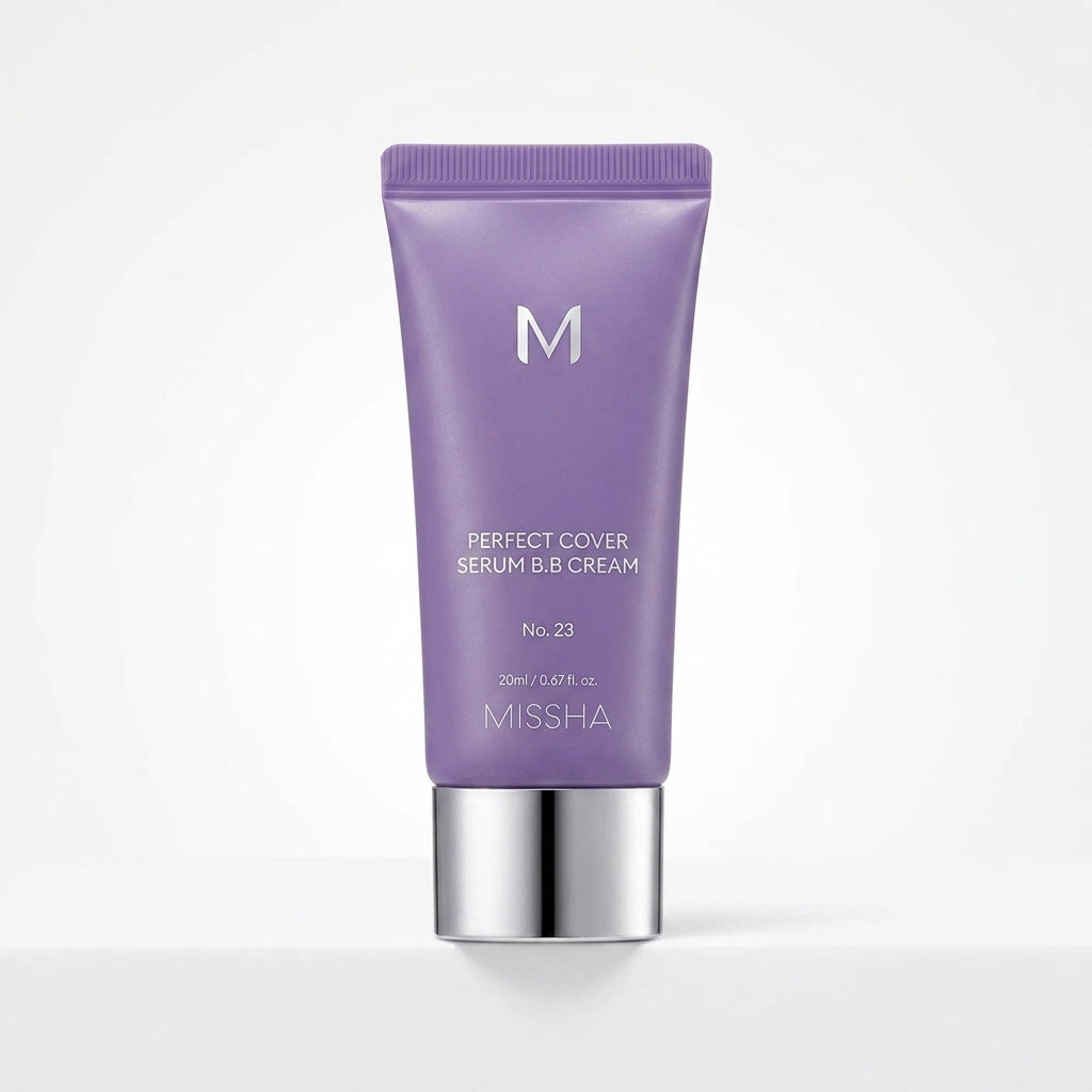 MISSHA M Perfect Cover Serum BB Cream #25 Warm Beige – Korean Skincare-Makeup Hybrid with 10 Probiotics, Bifida Ferment Lysate & Superfood Complex | 24H Glow, Buildable Coverage & Anti-Aging | Paraben-Free – 35ML (1.18 Fl. Oz.)