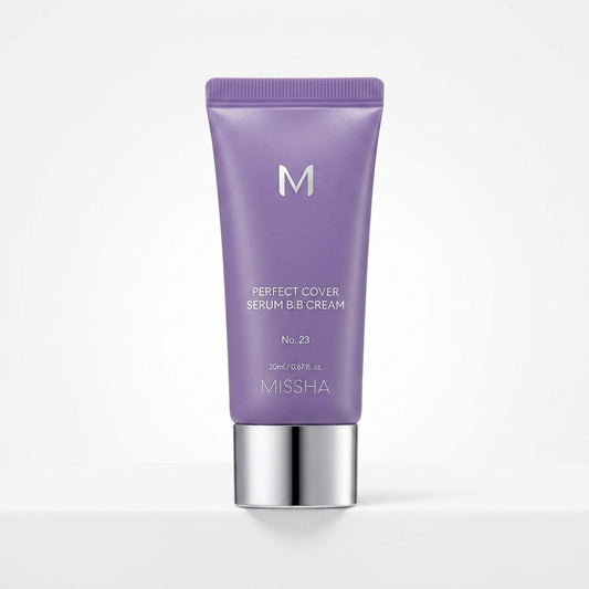 MISSHA M Perfect Cover Serum BB Cream #25 Warm Beige – Korean Skincare-Makeup Hybrid with 10 Probiotics, Bifida Ferment Lysate & Superfood Complex | 24H Glow, Buildable Coverage & Anti-Aging | Paraben-Free – 35ML (1.18 Fl. Oz.)