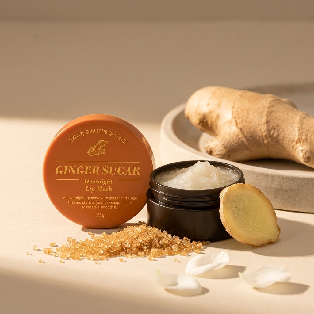 ETUDE Ginger Sugar Overnight Lip Mask – Korean 2-in-1 Lip Sleeping Mask & Balm with Shea Butter, Ginger Root Extract & Beeswax | Hydrates, Exfoliates & Repairs Dry Chapped Lips Overnight – 0.81 Oz (23G)