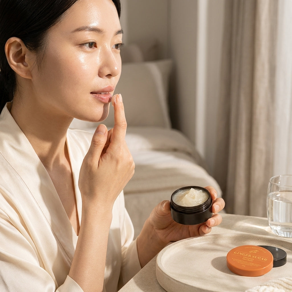 ETUDE Ginger Sugar Overnight Lip Mask – Korean 2-in-1 Lip Sleeping Mask & Balm with Shea Butter, Ginger Root Extract & Beeswax | Hydrates, Exfoliates & Repairs Dry Chapped Lips Overnight – 0.81 Oz (23G)