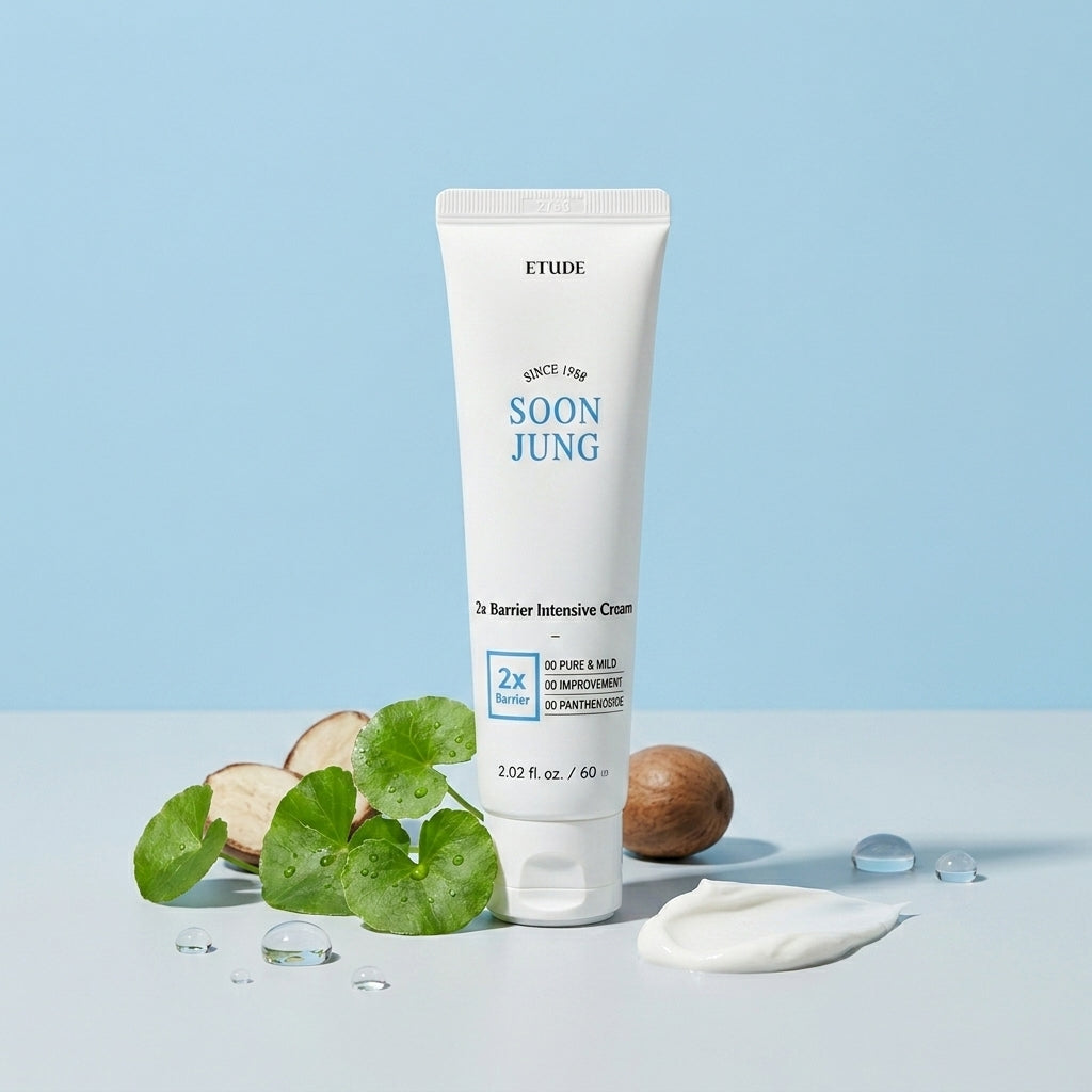 ETUDE SoonJung 2X Barrier Intensive Cream – Korean Moisturizer for Sensitive Skin | 93% Natural, Panthensoside™, Madecassoside & Panthenol | pH-Balanced, 10-Free, Hypoallergenic – 2.02 Fl Oz (60ml)