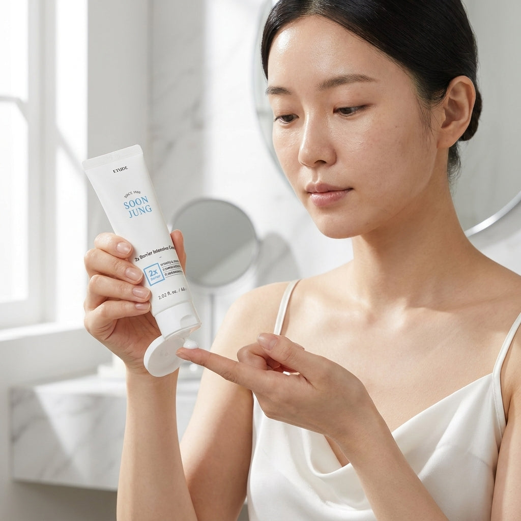 ETUDE SoonJung 2X Barrier Intensive Cream – Korean Moisturizer for Sensitive Skin | 93% Natural, Panthensoside™, Madecassoside & Panthenol | pH-Balanced, 10-Free, Hypoallergenic – 2.02 Fl Oz (60ml)