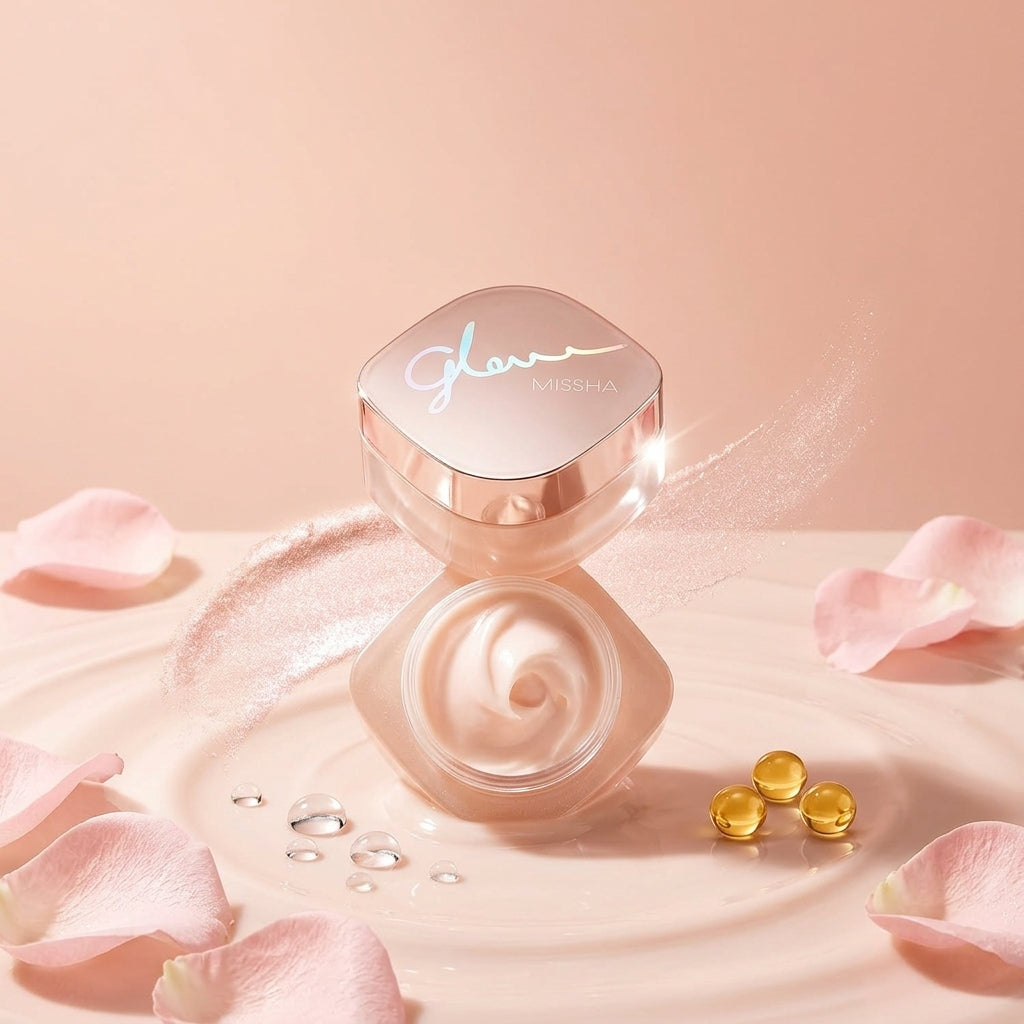 MISSHA Glow Skin Balm – Korean 4-In-1 Primer, Moisturizer, Morning Pack & Luminizing Cream | Rose Water, Hyaluronic Acid & Niacinamide | Dewy Glass Skin Glow, All Skin Types – 1.69 Fl Oz (50ml)