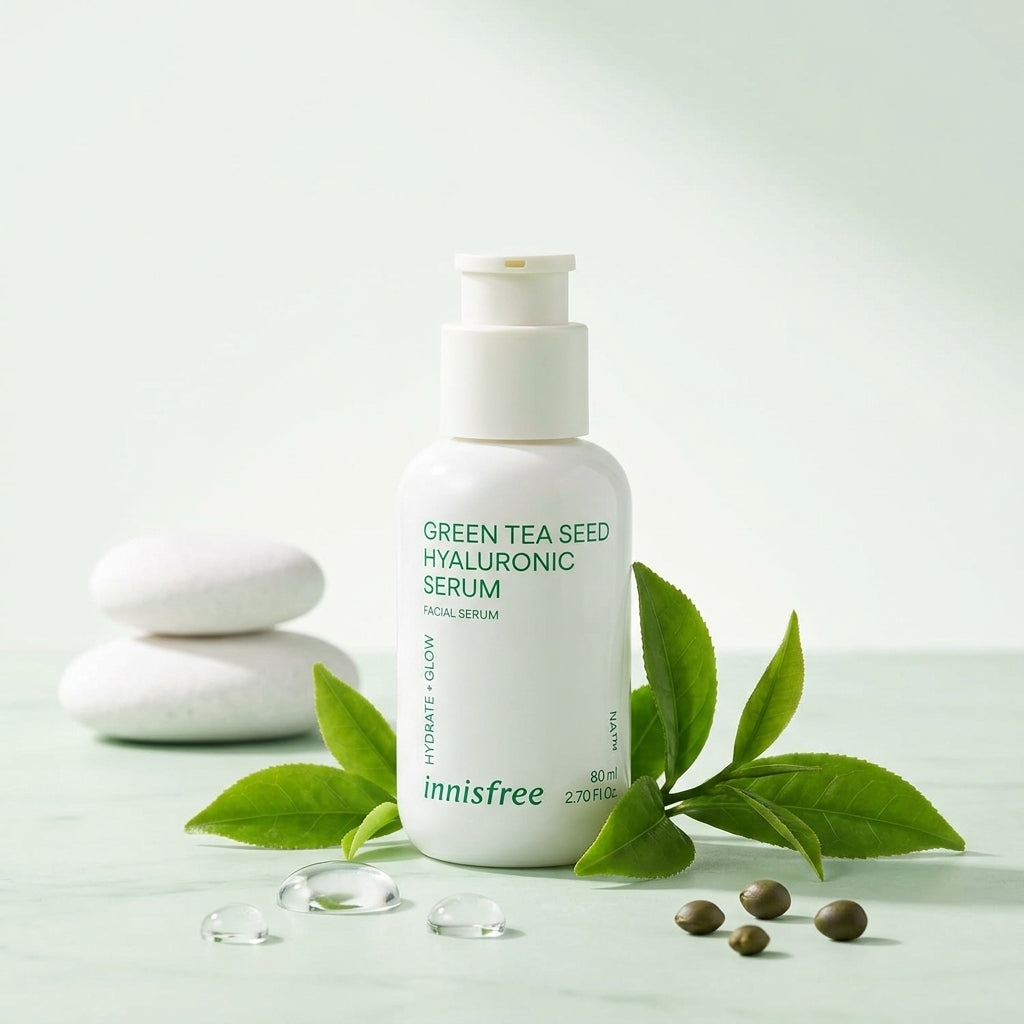 Innisfree Green Tea Seed Hyaluronic Serum – Korean Face Serum with Encapsulated Hyaluronic Acid, Niacinamide & Tri-Biotics | 72-Hour Hydration, Skin Barrier Repair & Glow for All Skin Types | Fragrance-Free, Vegan & Cruelty-Free