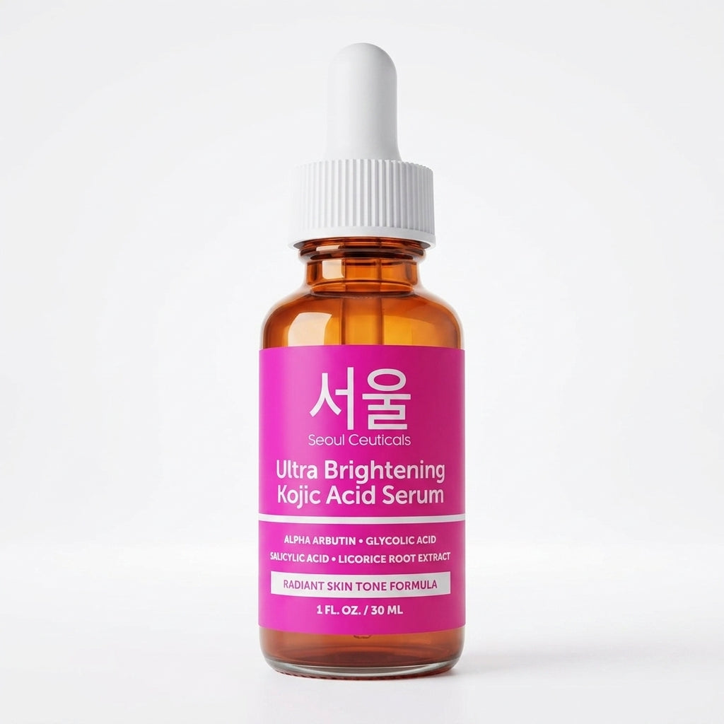 Seoul Ceutical Korean Kojic Acid Serum | Dark Spot Corrector – Alpha Arbutin, Glycolic & Salicylic Acid | K-Beauty Skin Care, 1 fl oz