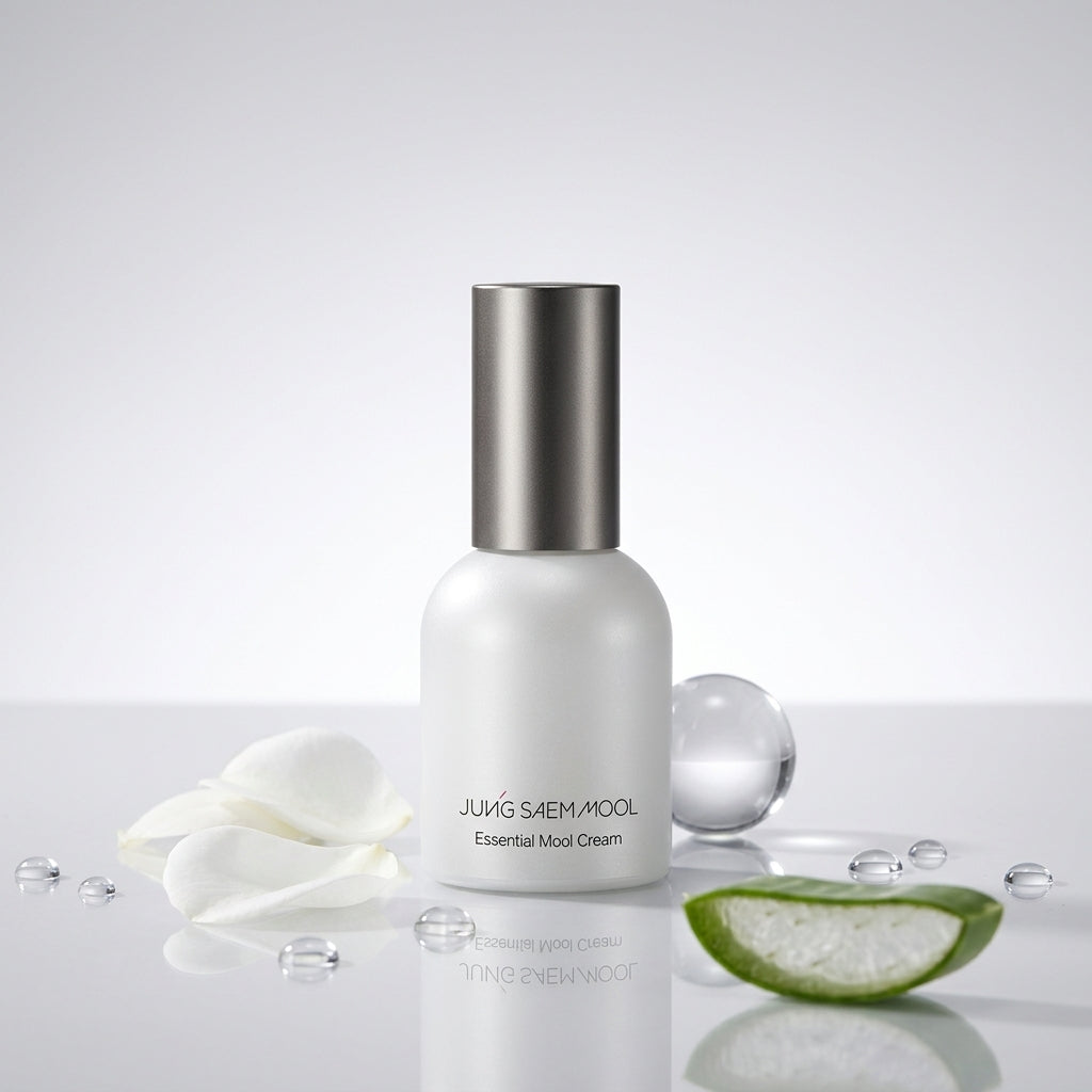 JUNG SAEM MOOL Essential Mool Cream – Korean Lightweight Watery Face Moisturizer with Niacinamide, Ceramides & Squalane | Hydrating Skin Barrier Cream for All Skin Types, Brightening & Anti-Aging – 1 Fl. Oz.