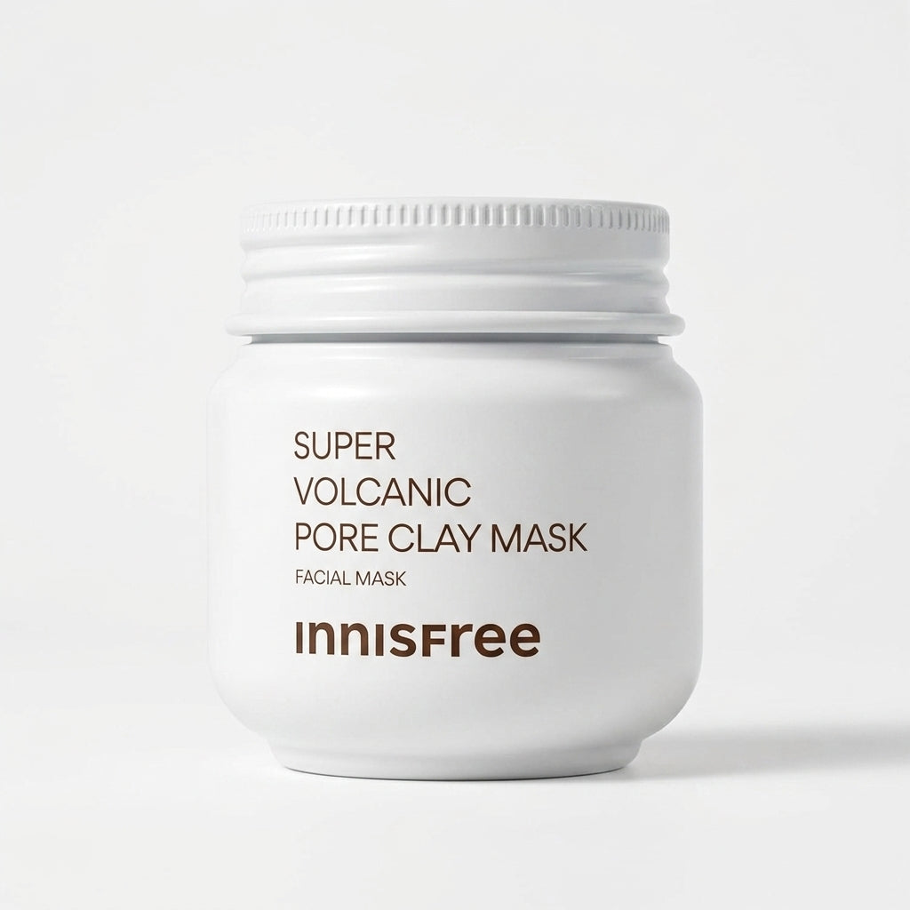 Innisfree Super Volcanic Clay Mask – Korean Pore-Minimizing & Sebum Control Face Mask with AHA & Volcanic Ash | Deep Cleansing, Exfoliating & Oil Control for Oily, Combination & All Skin Types – Vegan & Cruelty-Free