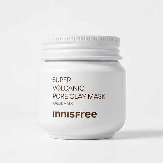 Innisfree Super Volcanic Clay Mask – Korean Pore-Minimizing & Sebum Control Face Mask with AHA & Volcanic Ash | Deep Cleansing, Exfoliating & Oil Control for Oily, Combination & All Skin Types – Vegan & Cruelty-Free