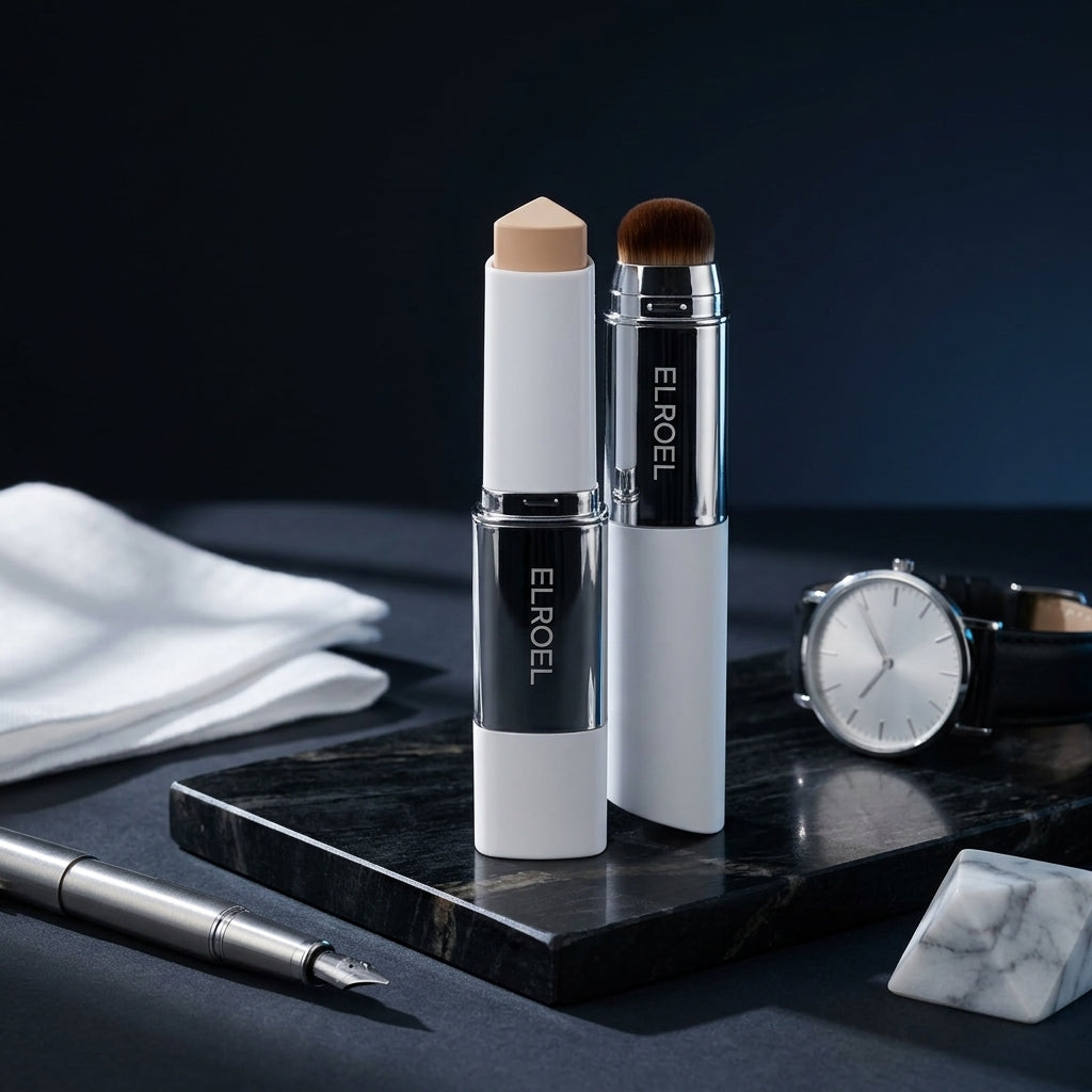 BLANC Cover Cream Concealer Stick with Detachable Brush | Full Coverage Korean Skin Care – Shades V & W