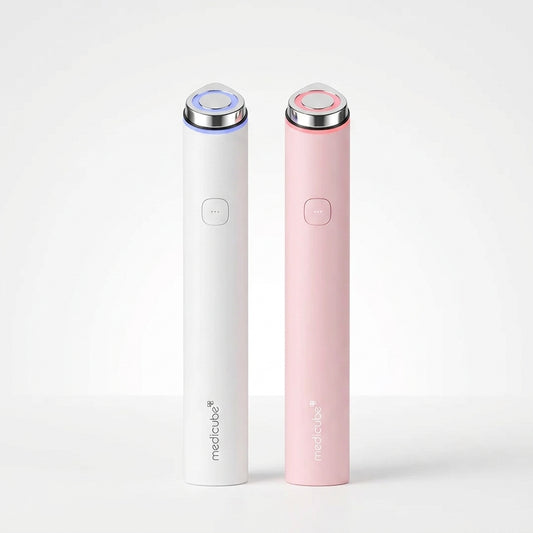 Medicube AGE-R Booster Pro Mini | Electroporation Skincare Device with Red & Blue LED Therapy | Rechargeable Facial Beauty Device | White