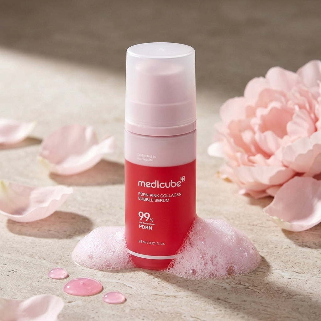 Medicube PDRN Pink Collagen Bubble Serum | Bubble-to-Glow Firming Serum with PDRN & Collagen | Korean Skincare | 95ml (3.21 fl oz)