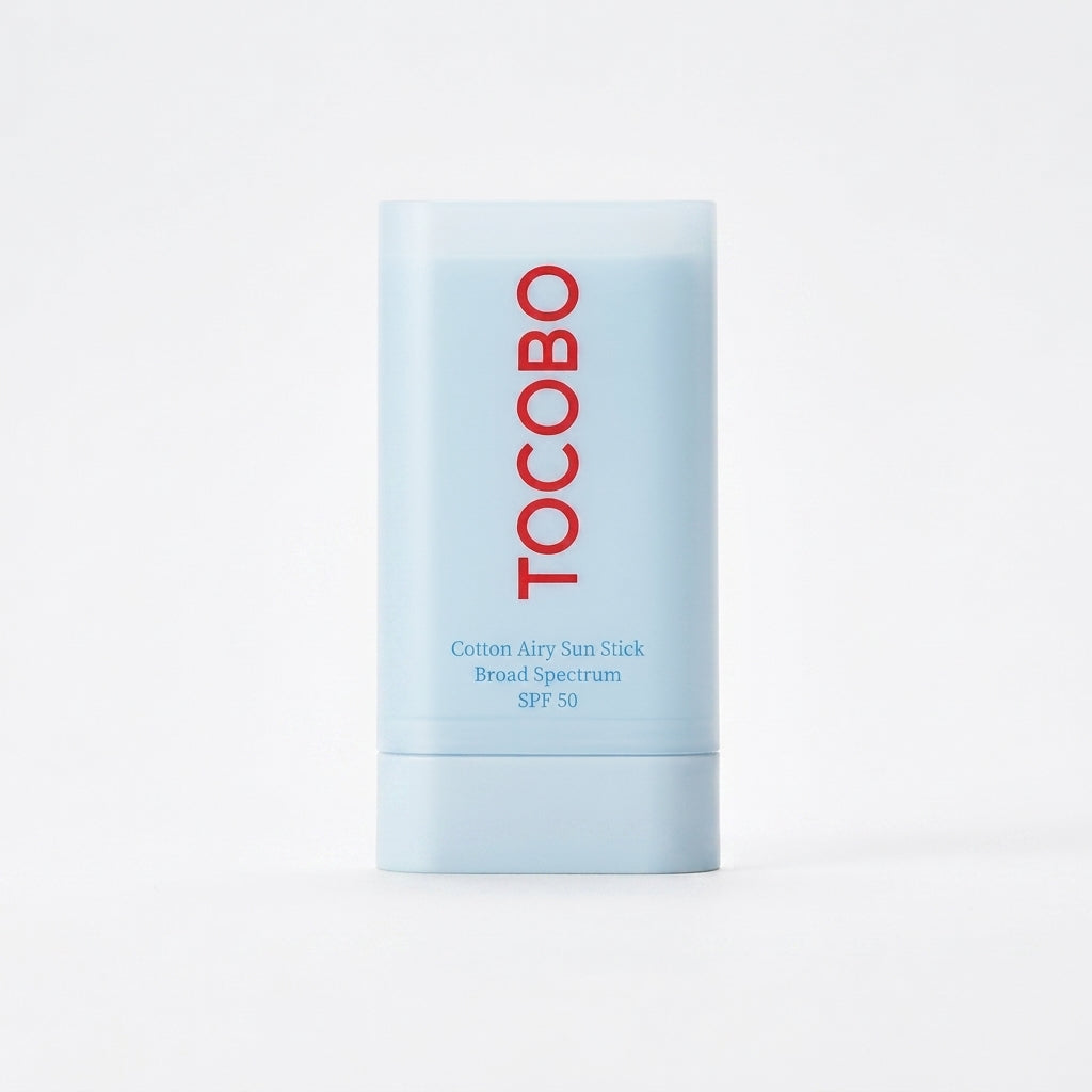 TOCOBO Cotton Airy Sun Stick SPF50+ PA++++ | Lightweight Matte Sunscreen Stick | 19g | Korean Sunscreen for Oily & Combination Skin